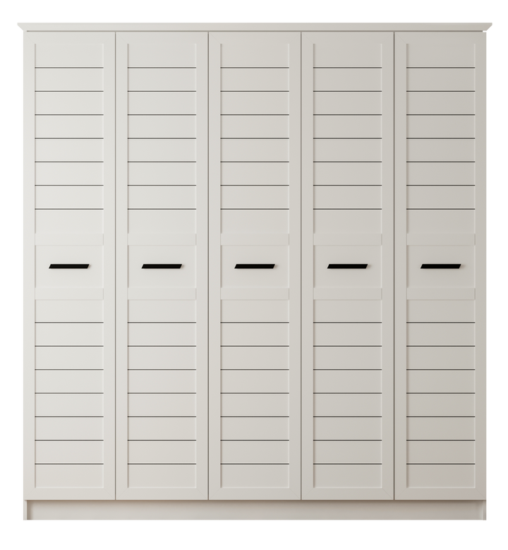 Venice Xl 5 Door Wardrobe-Wardrobe-Evuhome-Flat Pack (Self-Assembly)-Evuhome
