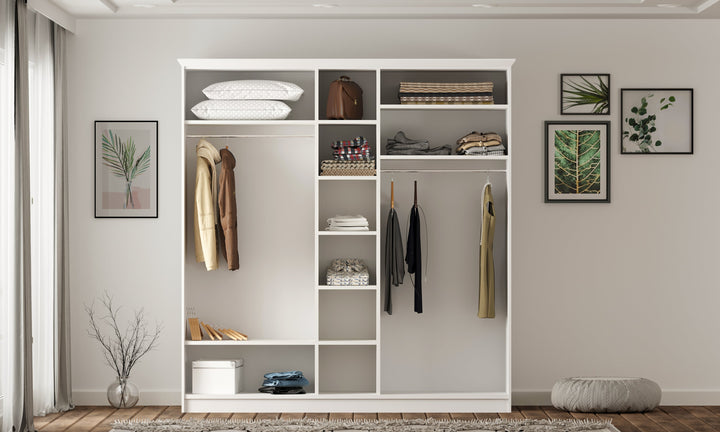 Venice Xl 5 Door Wardrobe-Wardrobe-Evuhome-Flat Pack (Self-Assembly)-Evuhome