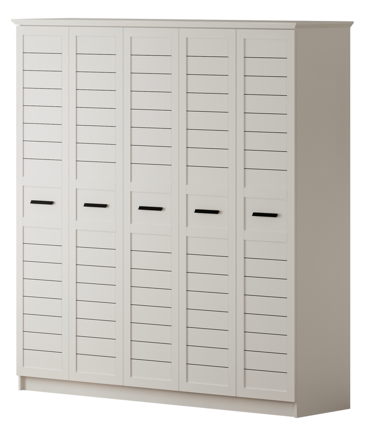 Venice Xl 5 Door Wardrobe-Wardrobe-Evuhome-Flat Pack (Self-Assembly)-Evuhome