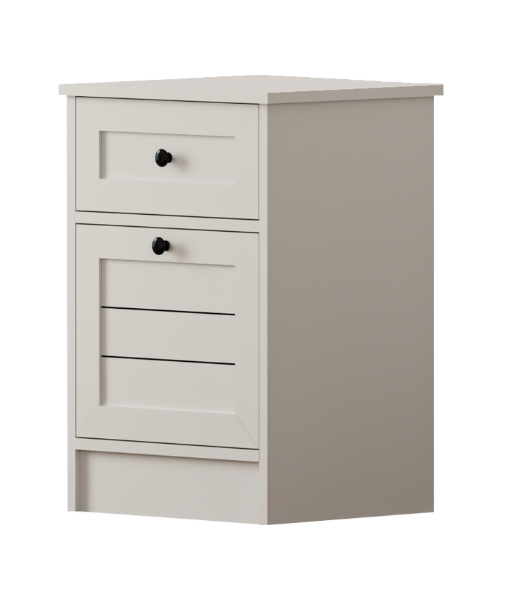 Venice 1 Door 1 Drawer Bedside Table-Evuhome-Flat Pack (Self-Assembly)-Evuhome