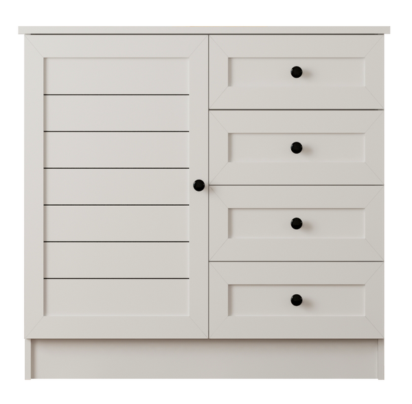 Venice 1 Door 4 Drawer Sideboard Cabinet-Evuhome-Flat Pack (Self-Assembly)-Evuhome