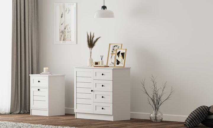 Venice 1 Door 4 Drawer Sideboard Cabinet-Evuhome-Flat Pack (Self-Assembly)-Evuhome