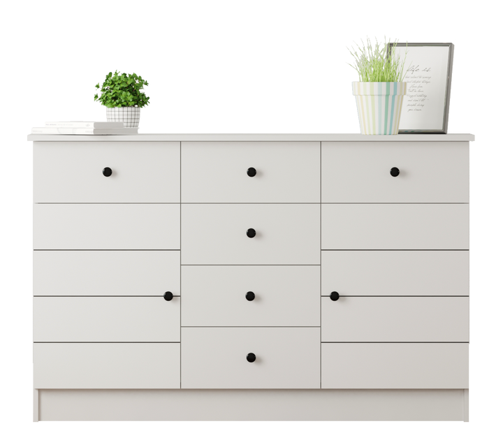 Sabro 2 Door 6 Drawer Sideboard Cabinet-Evuhome-Flat Pack (Self-Assembly)-Evuhome