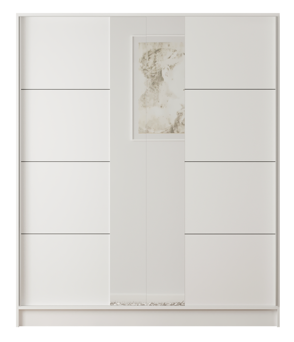 Sabro Mirrored Sliding Door Wardrobe-Wardrobe-Evuhome-Flat Pack (Self-Assembly)-Evuhome
