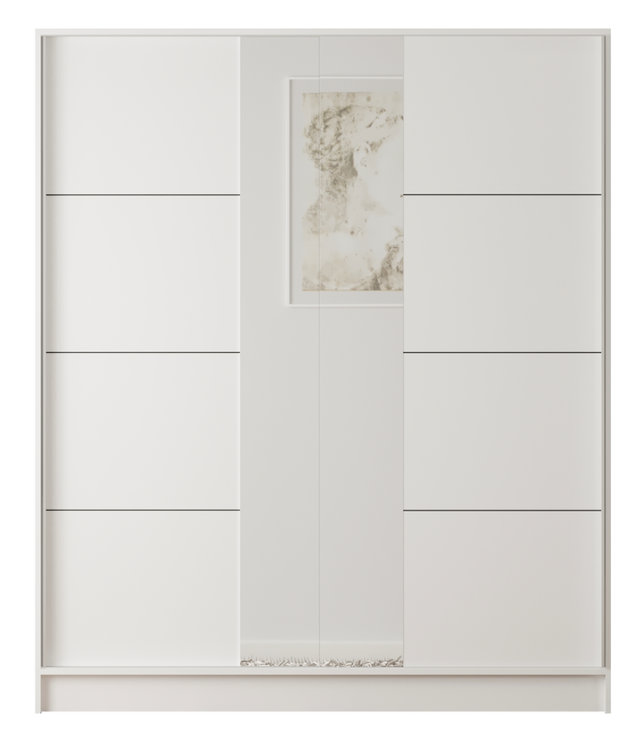 Sabro Mirrored Sliding Door Wardrobe-Wardrobe-Evuhome-Flat Pack (Self-Assembly)-Evuhome