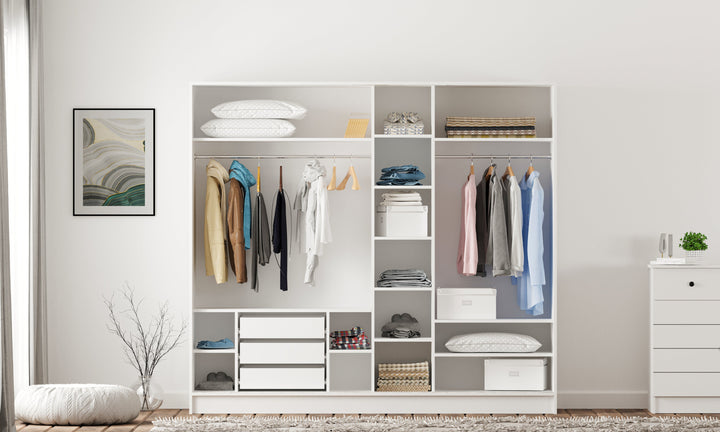 Sabro Xl Mirrored Sliding Door Wardrobe-Wardrobe-Evuhome-Flat Pack (Self-Assembly)-Evuhome