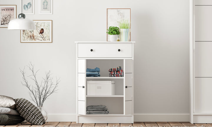 Sabro 2 Door 1 Drawer Sideboard Cabinet-Cabinet-Evuhome-Flat Pack (Self-Assembly)-Evuhome