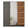 Milano Mirrored Sliding Door Wardrobe-Wardrobe-Evuhome-Flat Pack (Self-Assembly)-Evuhome