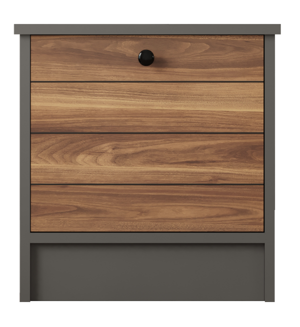 Milano 1 Door Bedside Table-Bedside Cabinet-Evuhome-Flat Pack (Self-Assembly)-Evuhome
