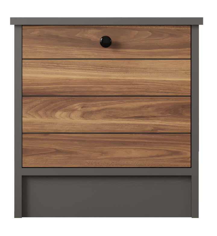 Milano 1 Door Bedside Table-Bedside Cabinet-Evuhome-Flat Pack (Self-Assembly)-Evuhome