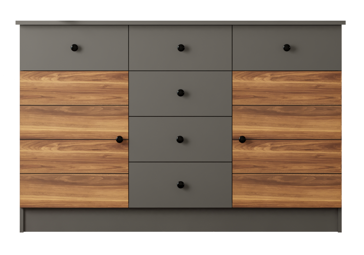 Milano 2 Door 6 Drawer Sideboard Cabinet-Cabinet-Evuhome-Flat Pack (Self-Assembly)-Evuhome